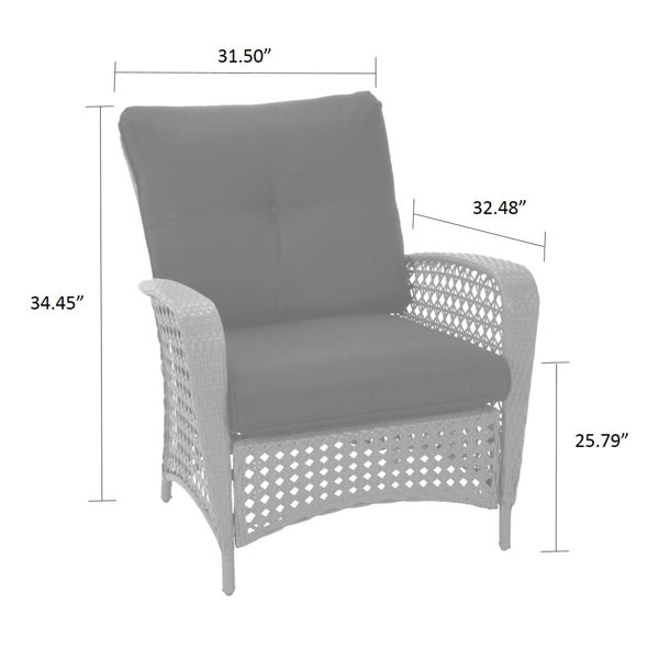 Sand & Stable Cain Patio Chair with Cushions & Reviews Wayfair